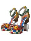 Sandale Dolce & Gabbana cu detalii Carretto multicolore - imagine 3