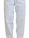Jeans din denim albastru deschis cu talie înaltă DSQUARED2 - imagine 8
