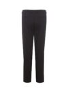 Pantaloni din bumbac negri Lardini cu eleganță italiană - imagine 2