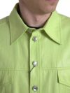 Dolce & Gabbana Cămașă Casual Verde din Bumbac cu Guler - imagine 3