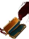 Dolce & Gabbana Geantă de machiaj mini cu oglindă și ciucure maro - imagine 7