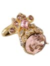 Dolce & Gabbana Cufflinks din argint 925 cu cristale ton de aur - imagine 2