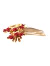 Pieptene de păr floral cu cristale aurii Dolce & Gabbana - imagine 4