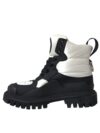 Dolce & Gabbana Cizme de trekking căptușite negre și albe - imagine 5