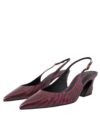 Dolce & Gabbana Pantofi cu toc din piele zebra în nuanță de vișiniu - imagine 3