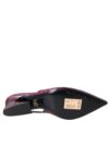Dolce & Gabbana Pantofi cu toc din piele zebra în nuanță de vișiniu - imagine 6