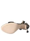Sandale cu toc înalt din lurex cu imprimeu leopard aurie Dolce & Gabbana - imagine 6