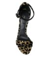 Sandale cu toc înalt din lurex cu imprimeu leopard aurie Dolce & Gabbana - imagine 8