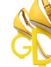 Sandale cu toc DG din piele galbenă Dolce & Gabbana - imagine 7