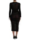 Rochie midi bodycon transparentă neagră Dolce & Gabbana - imagine 4