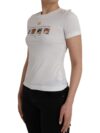 Dolce & Gabbana Tricou alb din bumbac cu mâneci scurte și guler rotund - imagine 2