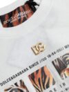 Dolce & Gabbana Tricou alb din bumbac cu mâneci scurte și guler rotund - imagine 7