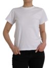 Balenciaga Tricou alb din bumbac cu guler rotund și mâneci scurte - imagine 2