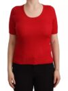 Dolce & Gabbana Tricou din Mătase Roșie cu Mâneci Scurte - imagine 2