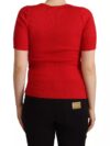 Dolce & Gabbana Tricou din Mătase Roșie cu Mâneci Scurte - imagine 5