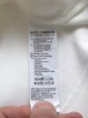Dolce & Gabbana Tricou Alb din Bumbac Stretch cu Cristale Negre 'HOT' - imagine 6