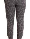 Dolce & Gabbana Pantaloni Jogger Gri cu Model Leopard - imagine 3