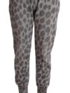 Dolce & Gabbana Pantaloni Jogger Gri cu Model Leopard - imagine 4
