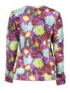 Cavalli Class Pulover Elegant Mov cu Guler Rotund - imagine 2