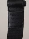 Dolce & Gabbana Blue Black Logo Print Silver Buckle Belt - imagine 8