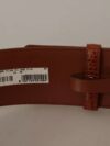 Dolce & Gabbana Brown Wide Waist Design Leather Gold Metal Buckle Belt - imagine 6