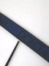 Dolce & Gabbana Blue Leather Logo Print Metal Buckle Men Belt - imagine 6