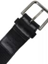Dolce & Gabbana Blue Leather Logo Print Metal Buckle Men Belt - imagine 3