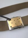 Dolce & Gabbana Brown Canvas Square Metal Buckle Men Belt - imagine 4