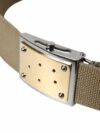Dolce & Gabbana Brown Canvas Square Metal Buckle Men Belt - imagine 6