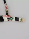 Dolce & Gabbana Multicolor Striped Rose Print Swimwear Bikini Top - imagine 8