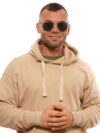 Ochelari de soare Zegna Couture Silver pentru bărbați - imagine 4