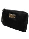 Dolce & Gabbana Black Nylon Logo Plaque Keyring Pouch Clutch Bag - imagine 3