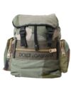 Dolce & Gabbana Military Green Patchwork Rucksack Backpack Bag - imagine 2