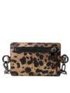 Dolce & Gabbana Brown Leather Leopard Print Logo Plaque Cardholder Wallet - imagine 5