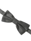 Dolce & Gabbana Gray Silk Patterned Adjustable Neck Men Bow Tie - imagine 3