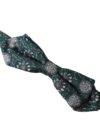 Dolce & Gabbana Green Silk Floral Adjustable Neck Men Bow Tie - imagine 3