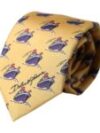 Dolce & Gabbana Yellow Ship Print 100% Silk Adjustable Men Tie - imagine 2