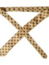 Dolce & Gabbana Yellow Ship Print 100% Silk Adjustable Men Tie - imagine 3