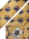 Dolce & Gabbana Yellow Ship Print 100% Silk Adjustable Men Tie - imagine 4