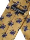 Dolce & Gabbana Yellow Ship Print 100% Silk Adjustable Men Tie - imagine 5