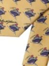 Dolce & Gabbana Yellow Ship Print 100% Silk Adjustable Men Tie - imagine 6