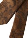 Dolce & Gabbana Brown Floral 100% Silk Adjustable Men Tie - imagine 6