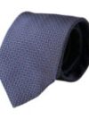 Dolce & Gabbana Navy Blue Silk Patterned Adjustable Men Tie - imagine 2