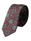 Dolce & Gabbana Maroon Floral 100% Silk Adjustable Men Tie - imagine 2