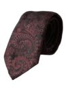 Dolce & Gabbana Bordeaux Patterned Silk Adjustable Men Tie - imagine 2