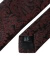 Dolce & Gabbana Bordeaux Patterned Silk Adjustable Men Tie - imagine 4