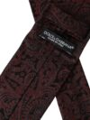 Dolce & Gabbana Bordeaux Patterned Silk Adjustable Men Tie - imagine 5