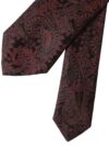 Dolce & Gabbana Bordeaux Patterned Silk Adjustable Men Tie - imagine 6