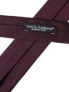 Dolce & Gabbana Bordeaux Solid 100% Silk Adjustable Men Tie - imagine 5