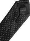 Cravată Dolce & Gabbana din mătase neagră cu buline albe ajustabilă pentru bărbați - imagine 3